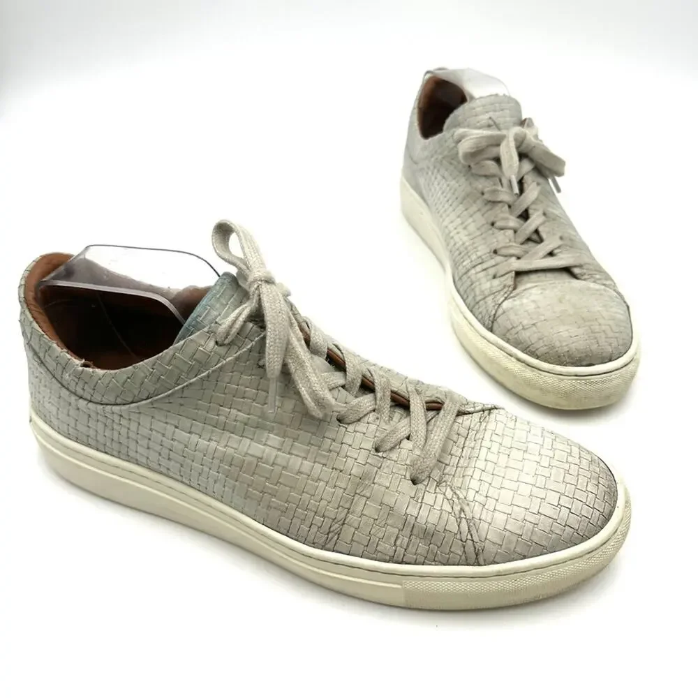 AQUATALIA men's fashion sneakers gray leather SIZE 10.5